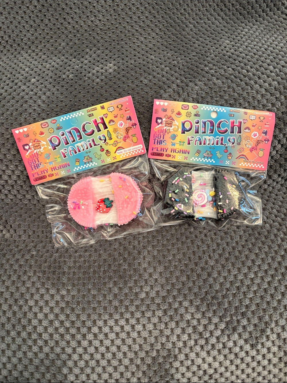 Kids Black Sprinkle Hair Clips with Candy Accent